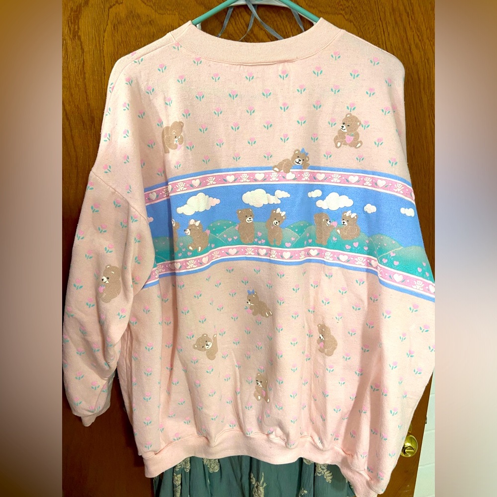 Vintage Spumoni bear sweater size XL